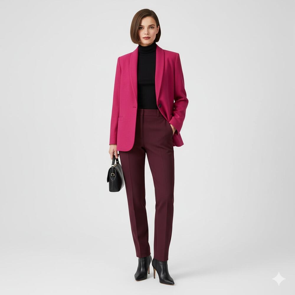 Wool & cashmere blend Preppy spring, Lux,class ,maximalist mid length Coat Sz 6